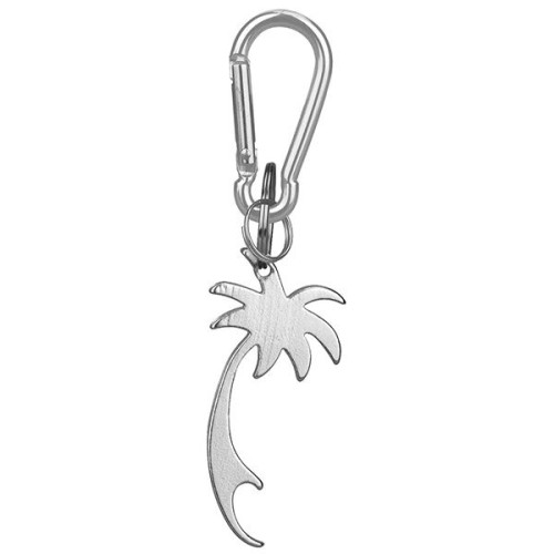 Palm Tree Shaped Bottle Opener Key Holder and Carabiner