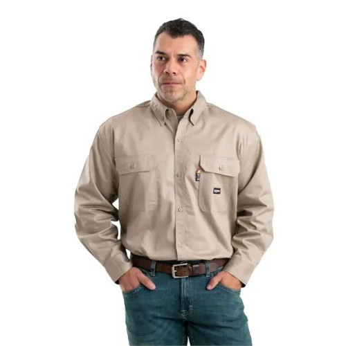 Berne Apparel Men's Flame-Resistant Button-Down Work Shirt