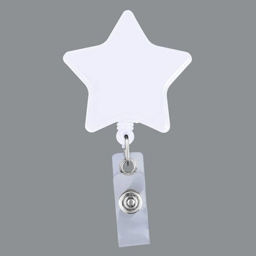 Star shape retractable badge holder