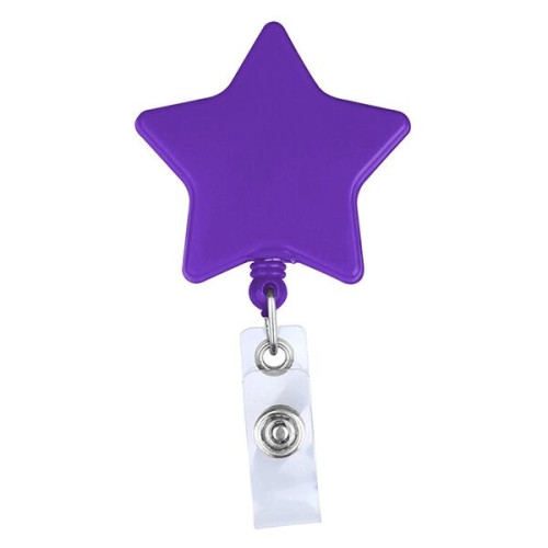 Star shape retractable badge holder