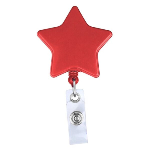 Star shape retractable badge holder