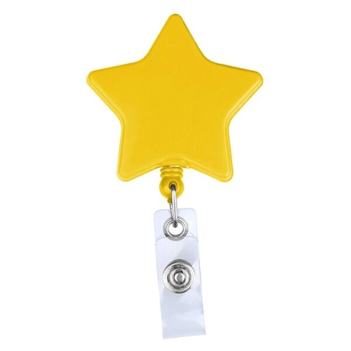 Star shape retractable badge holder