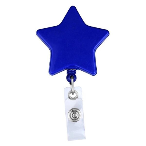 Star shape retractable badge holder
