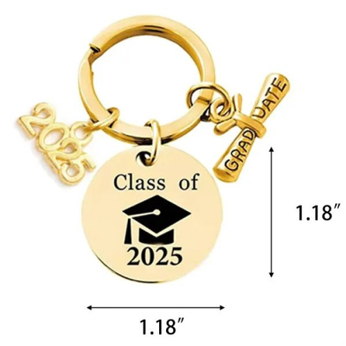 Personalized Class Of 2025 Grad Keychain Gift