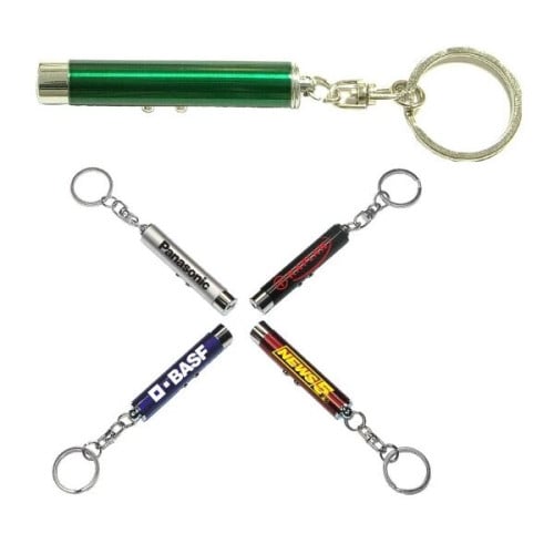 Dual function laser pointer and LED flashlight  keychain