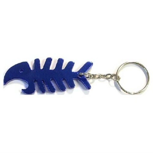Fish Bone Shaped Metal Bottle Opener with Key Holder