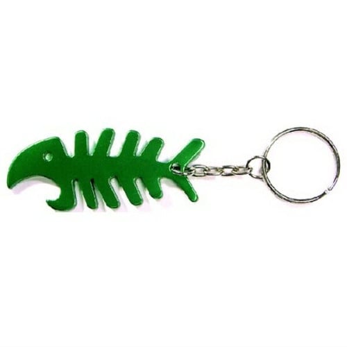 Fish Bone Shaped Metal Bottle Opener with Key Holder