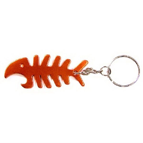 Fish Bone Shaped Metal Bottle Opener with Key Holder