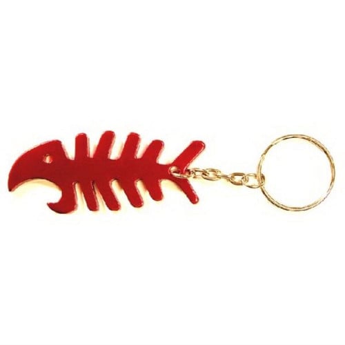 Fish Bone Shaped Metal Bottle Opener with Key Holder