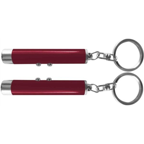 Dual function laser pointer and LED flashlight  keychain