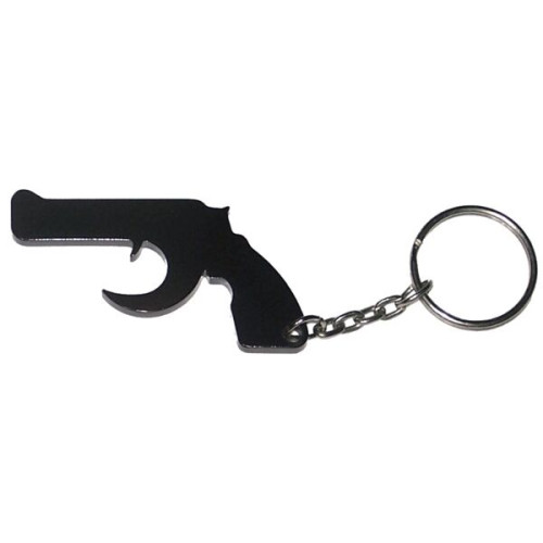 Gun shape bottle opener keychain