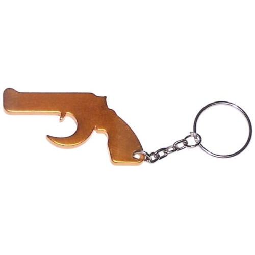 Gun shape bottle opener keychain