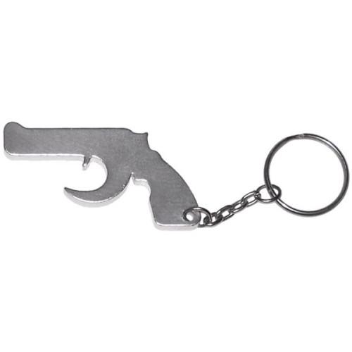 Gun shape bottle opener keychain