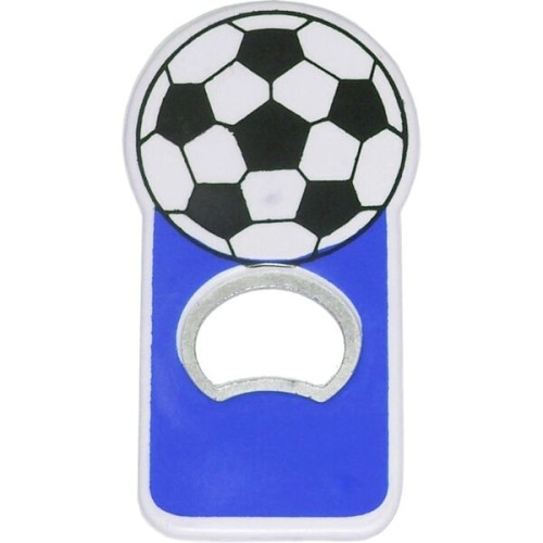 Jumbo size soccer shape magnetic bottle opener