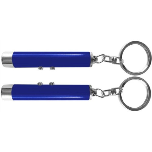 Dual function laser pointer and LED flashlight  keychain