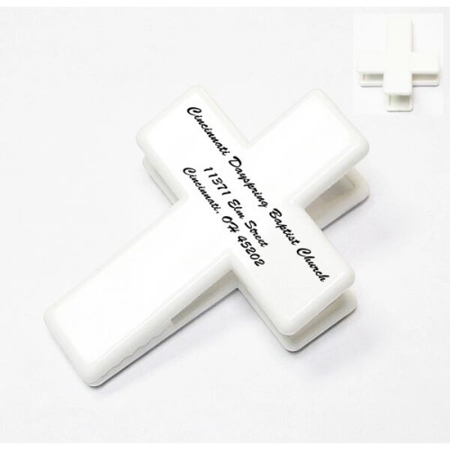 Cross shape magnetic memo clip holder