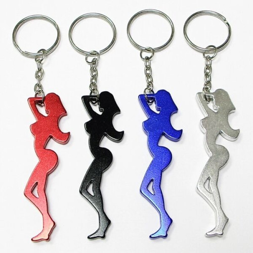 Fine figure of a woman shape bottle opener keychain