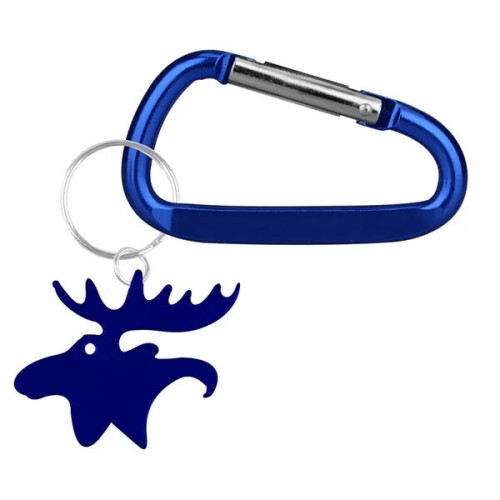 Moose Shape Bottle Opener Key Chain with Carabiner
