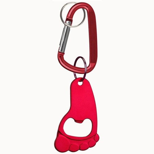 Foot Shaped Bottle Opener Key Holder and Carabiner