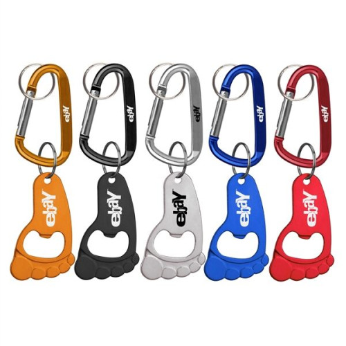 Foot Shaped Bottle Opener Key Holder and Carabiner