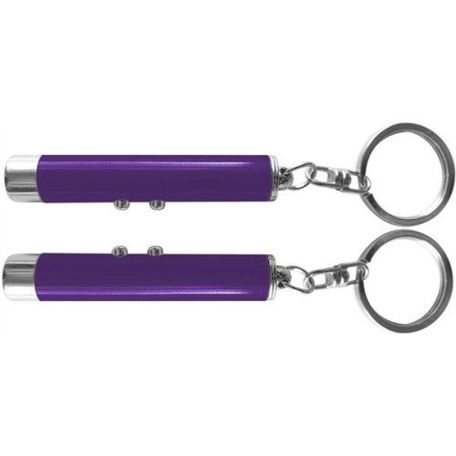 Dual function laser pointer and LED flashlight  keychain