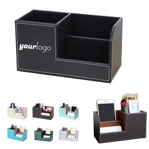 PU Leather Desk Organizer