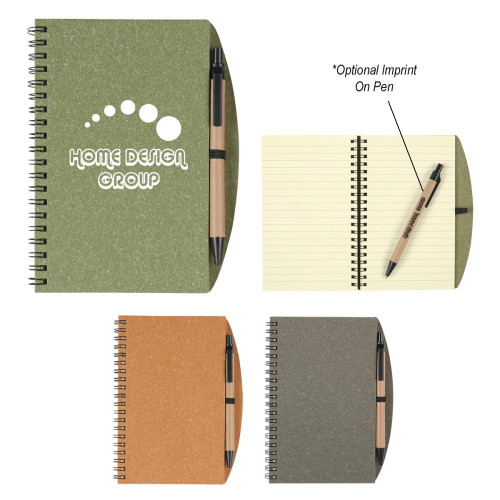 5" x 7" Eco-Inspired Spiral Notebook & Pen