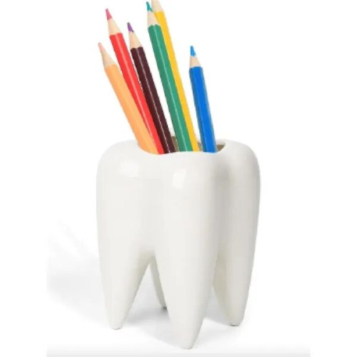 Ceramic Tooth Shape Pencil/Pen Holder