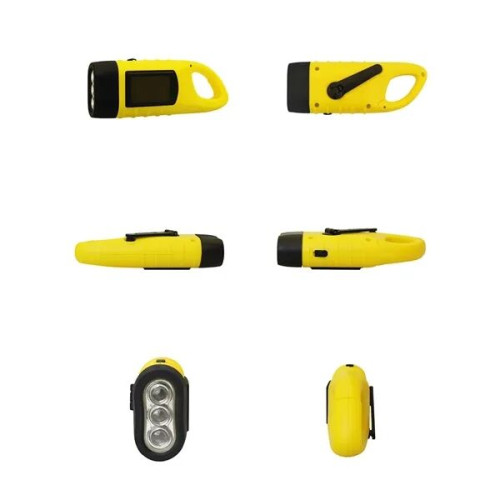 Hand Crank Solar Powered Flashlight
