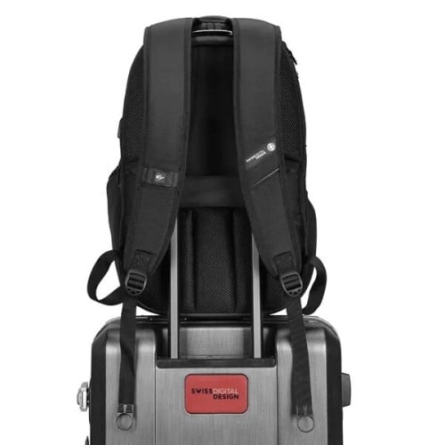 SwissDigital® PIXEL PRO Stylish TSA-Friendly Finder Backpack