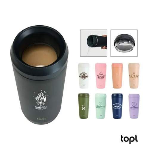 TOPL® 16 oz. Double Wall, Recycled Stainless Steel 360deg...