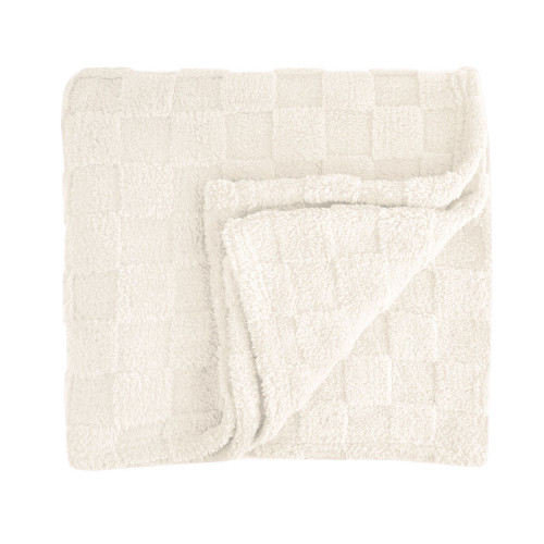 rPET Checkered Sherpa Blanket