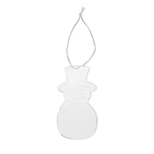 Acrylic Style Snowman Ornament