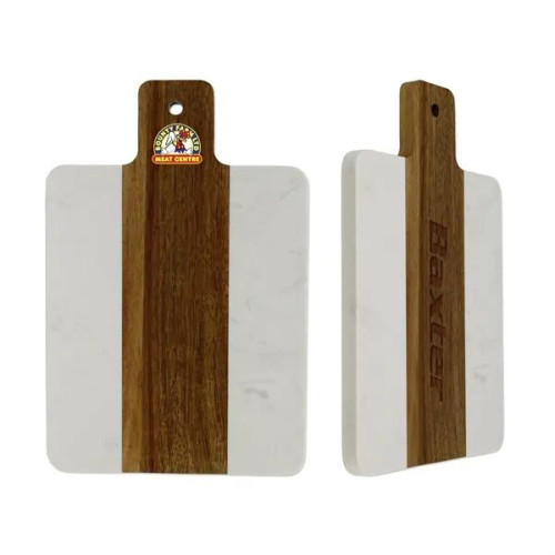 Square Acacia + Marble Cutting Board