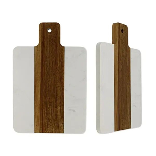 Square Acacia + Marble Cutting Board