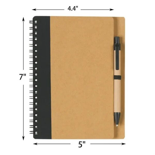 Eco Friendly Spiral Notebook with Pen