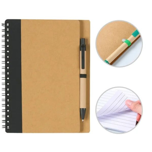 Eco Friendly Spiral Notebook with Pen