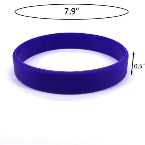 Color Filled Silicone Wristbands
