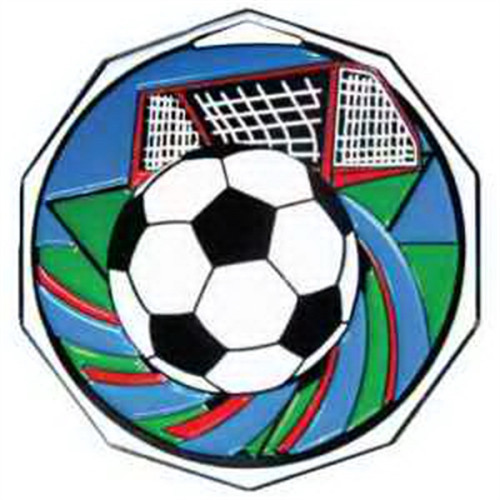 2" Soccer Decagon Color Medallion