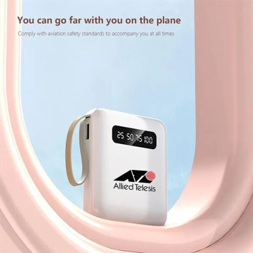 5000mAh Power Bank with Built-In Cables