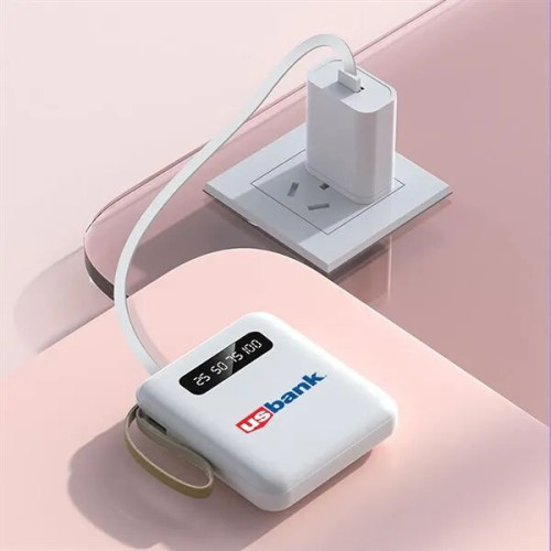 5000mAh Power Bank with Built-In Cables