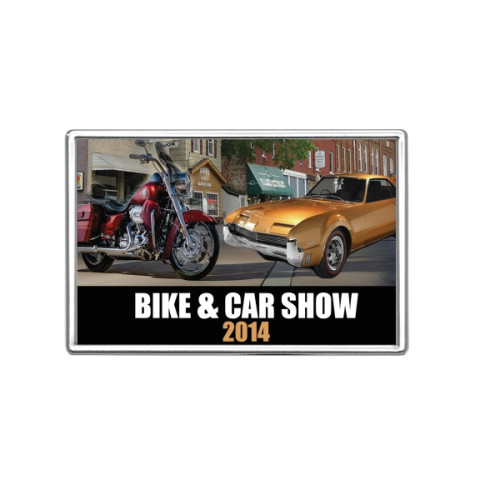 Express Vibraprint® Dash Plaque w/ Dome (2'' x 3'')