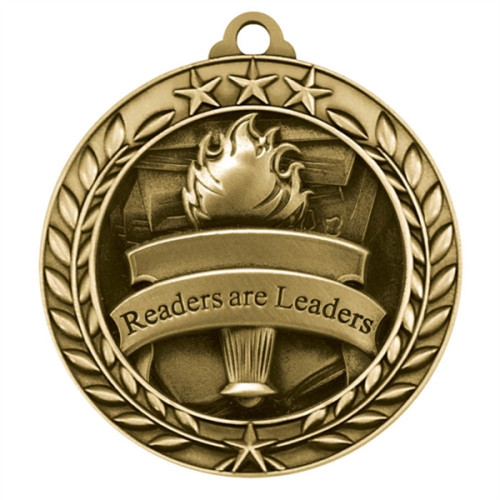 2 3/4'' READERS ARE LEADERS MEDAL