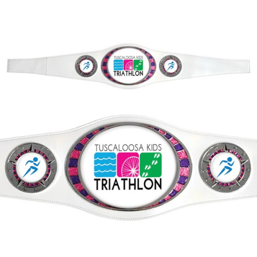 Express Vibraprint White Juniors Championship Belt