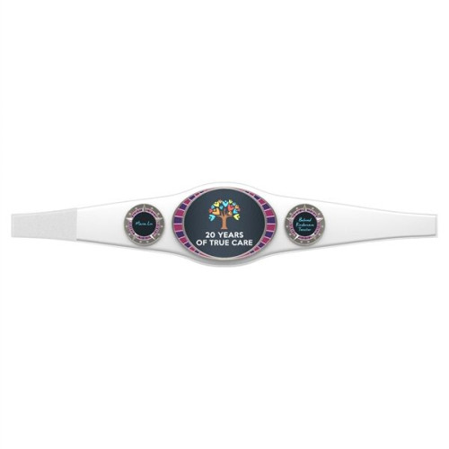 Express Vibraprint White Juniors Championship Belt