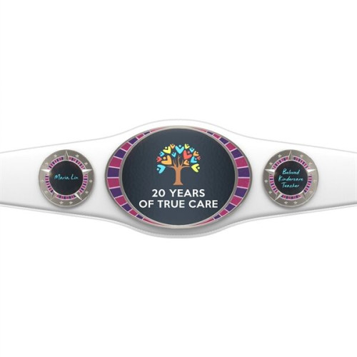 Express Vibraprint White Juniors Championship Belt