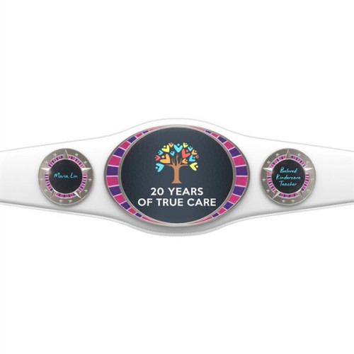 Express Vibraprint White Juniors Championship Belt