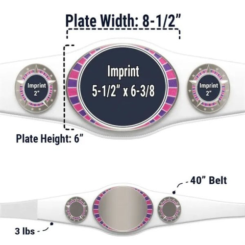 Express Vibraprint White Juniors Championship Belt