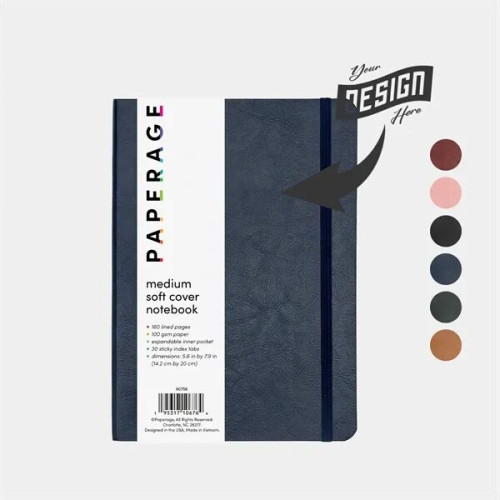 PAPERAGE® Soft Cover Medium Lined Journal Notebook 160 Pages