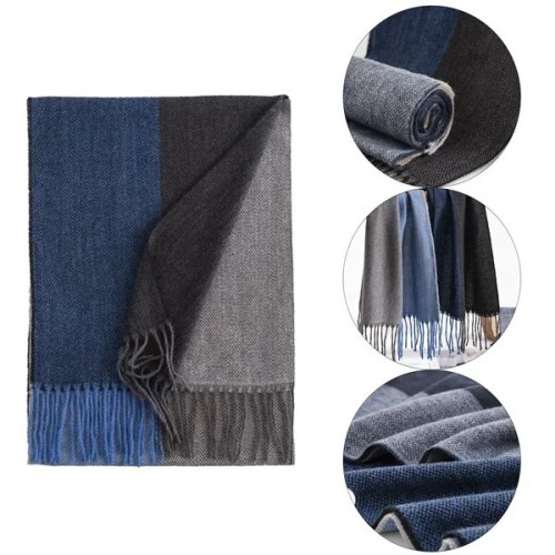 Winter Plaid Faux Cashmere Scarf